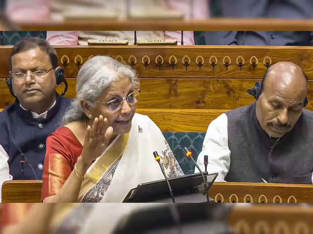 FM Nirmala Sitharaman in Loksaba During Budget 2025