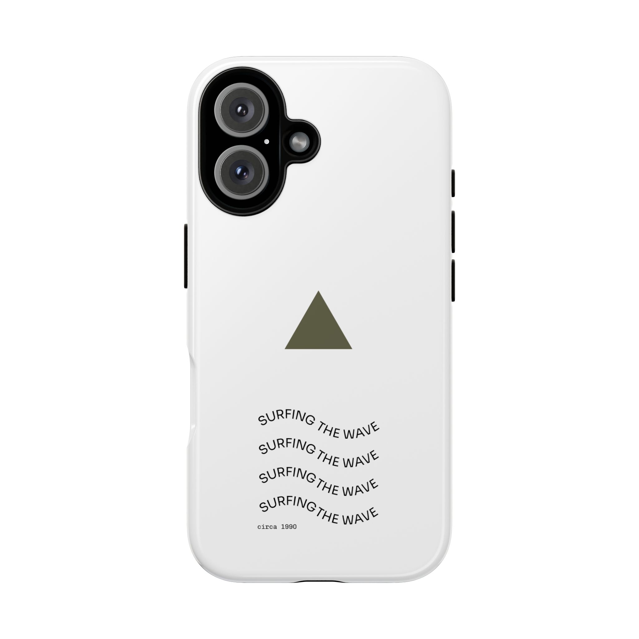 13737084941889797092_2048.jpeg Surfing The Wave Minimalist Phone Case — Triangular Graphic, Beach Vibes